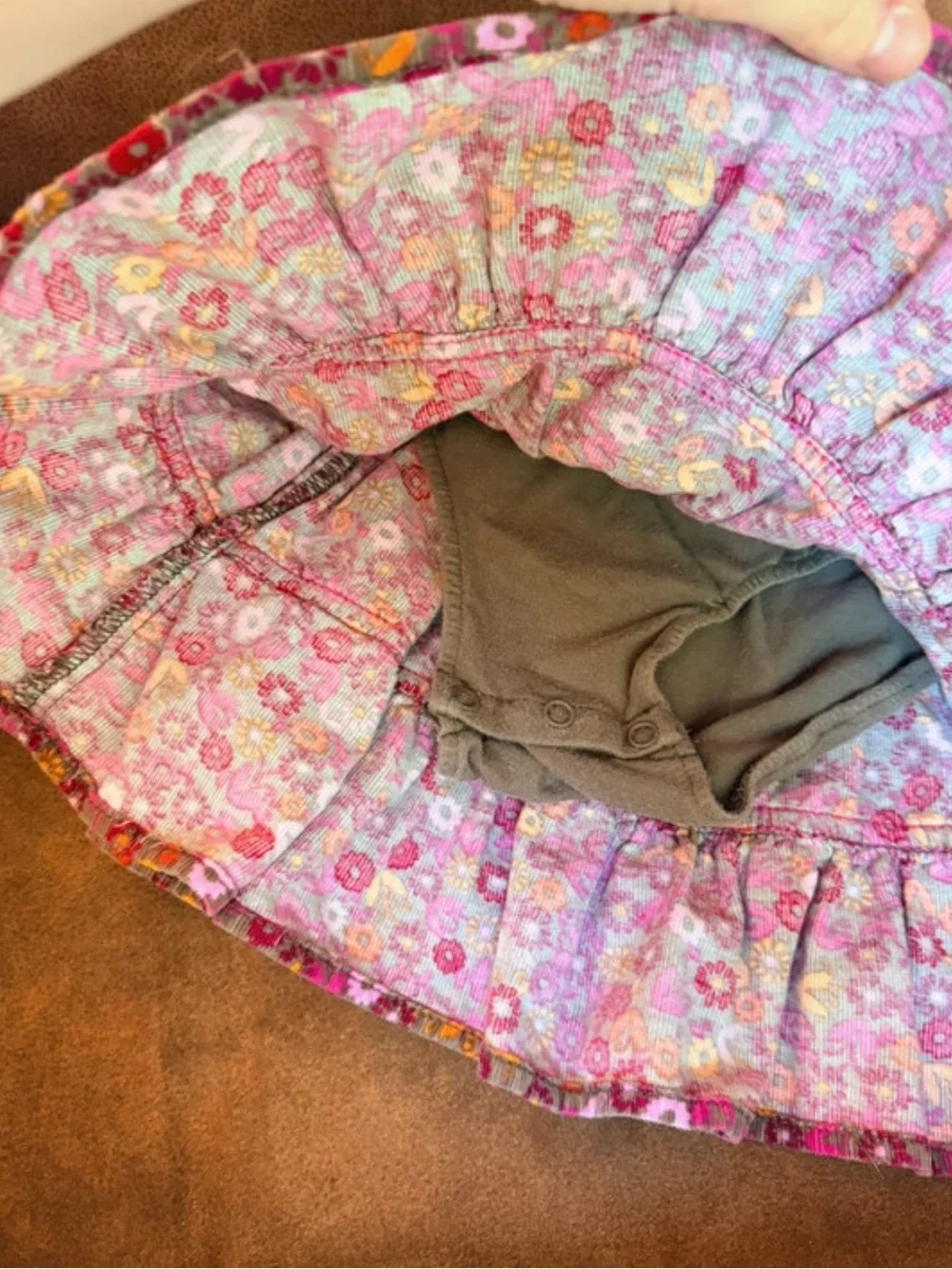 The Children's Place Pink Orange Purple Floral Tiered Skirt
